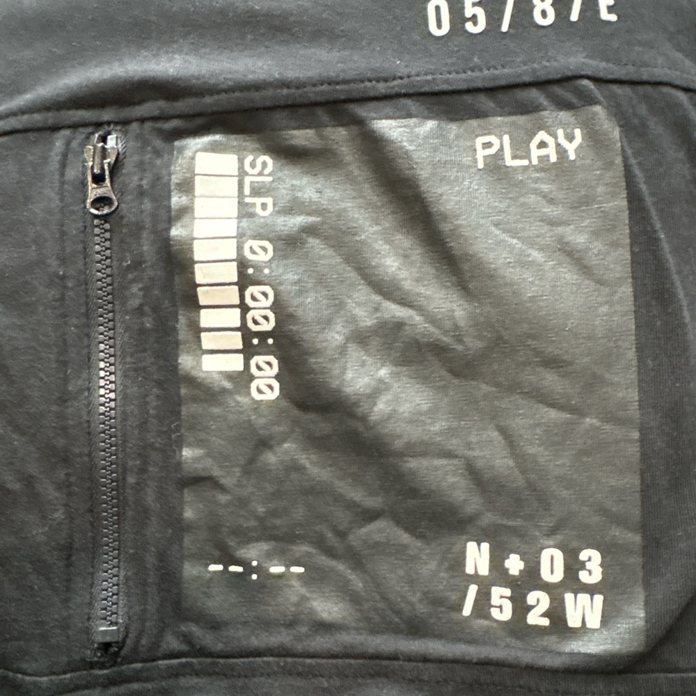 Black N Blanc Techwear Graphic Pocket Tee Medium Black Utility Streetwear - Picture 4 of 7